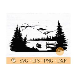 lake svg, lake life svg, lake scene svg, png file