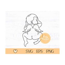 sleeping baby angel svg #2, baby loss memorial svg, png files