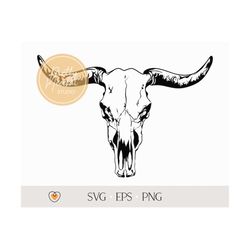 bull skull #7 svg, cow skull svg, png