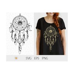 dreamcatcher svg, feather svg, boho svg, dreamcatcher png