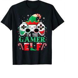 gamer elf matching family christmas lights funny xmas gaming png