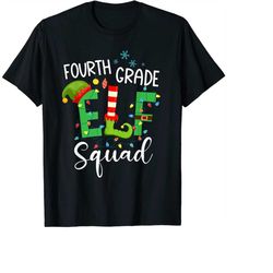 funny elf squad fourth grade teacher christmas kids png