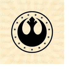 new republic symbol svg, star wars svg,  vinyl cut file, svg, pdf, jpg, png, ai printable design file