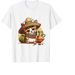 cinco de mayo meow mexican cactus cute cat girl kids boys png