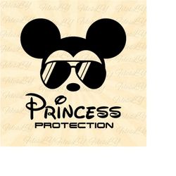 princess protection svg, mickeyy mouse svg, mickey mouse face svg, vinyl cut file, svg, pdf, jpg, png, ai printable desi