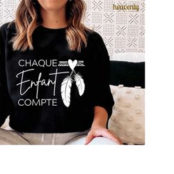 french every child matters svg png cricut cut file, chaque enfant compte svg png sublimation,children quote png feathers