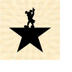 mickey hamilton svg, star design svg, mouse svg, vinyl cut file, svg, pdf, jpg, png, ai printable design file