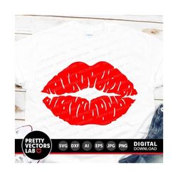 kiss svg, valentine's day svg, grunge kiss cut files, distressed kiss clipart, valentine svg dxf eps png, cute lips svg, cricut, silhouette