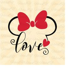 minniee svg, mouse head svg, valentines day svg, couple svg, mouse heart svg, vinyl cut file, svg, pdf, jpg, png, ai pri