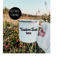 Custom Camping Mug Enamel Boho Trendy Camping Mug Personalized Coffee Travel Mug Gifts For Camping Trip For Home Gift Ho