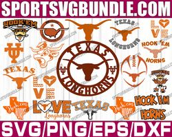 bundle 18 files texas long horns football team svg, texas long horns svg, ncaa teams svg, ncaa svg, png, dxf, eps
