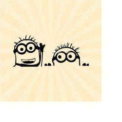 minions svg, despicable me svg vinyl cut file, svg, pdf, jpg, png, ai printable design file