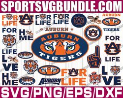 bundle 24 auburn tigers football svg bundle, n c a a svg, sport svg, auburn tigers svg, auburn tigers logo, auburn