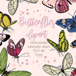 butterflies clipart watercolor