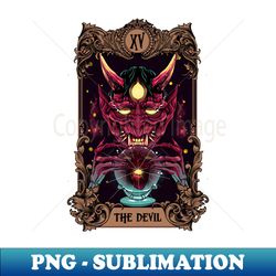 Major Arcana Tarot Card The Devil XV Halloween - PNG Sublimation Digital Download - Unleash Your Creativity
