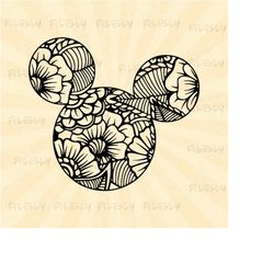 mickey mandala svg, mandala svg, mouse head svg, mouse mandala svg, vinyl cut file, svg, pdf, jpg, png, ai printable des