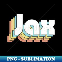 jax - retro rainbow typography faded style - signature sublimation png file - instantly transform your sublimation projects