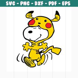 snoopy pikachu svg, trending svg, snoopy svg, snoopy lover, pikachu svg, pikachu lovers, costume svg, snoopy clipart, sn