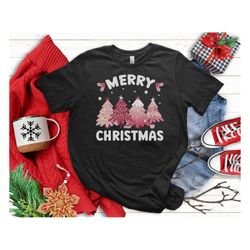 vintage christmas trees t-shirt, women christmas shirt, cute christmas shirt, women holiday shirt, christmas tree shirt,