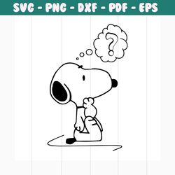 thinking snoopy svg, trending svg, snoopy svg, snoopy lover, thinking svg, snoopy clipart, snoopy cut file, snoopy cricu