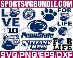 bundle 11 files penn state nittany lions football team svg, penn state nittany lions svg, ncaa teams svg, n c a a svg