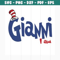 gianni i am svg, dr seuss svg, the cat in the hat svg, gianni svg, dr seuss card svg, dr seuss design svg, dr seuss gift