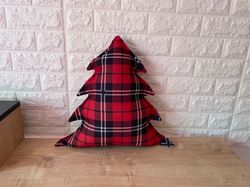 christmas tree pillow, christmas decoration throw pillow, noel tree pillow