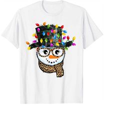 snowman face leopard scarf glasses christmas decorations png