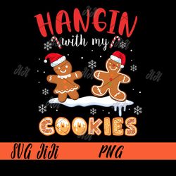 hangin with my cookies png, gingerbread christmas png, teacher xmas png