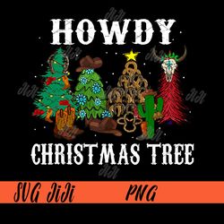 howdy christmas tree png, retro western cowboy png, xmas tree png