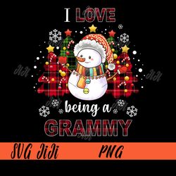 i love being a grammy png, snowman christmas png, christmas tree png