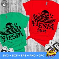 fiesta svg, fiesta squad svg, fiesta svg, cinco de mayo, mexican hat digital cut files
