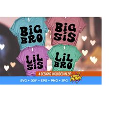 big brother svg, little sister svg, big sister svg, lil sister svg, bro sis svg png, siblings quote svg, dxf, eps, png, silhouette, cricut