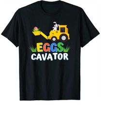 easter egg hunt shirt for kids funny excavator toddler boys png