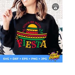 cinco de mayo svg, fiesta svg, mexican hat digital cut files, mexican party