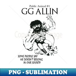 gg allin public animal 1 vintage m design - instant png sublimation download - defying the norms