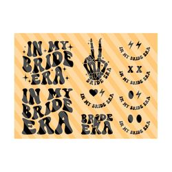 in my bride era svg, engagement svg, future mrs, retro bridal svg, bride to be svg, bridal party svg, trendy svg, wavy stacked svg