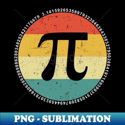 retro vintage sunset pi day symbol - high-resolution png sublimation file - bring your designs to life