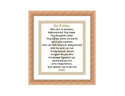 our father cross stitch pattern, the lord prayer cross stitch pattern, our father prayer