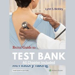 test bank for bates' guide to physical examination and history taking 13th edition by lynn  chapter 1-27