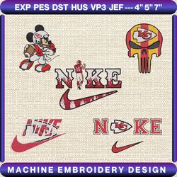 15+ chiefs football logo embroidery bundle, famous football team embroidery, football embroidery bundle, nfl embroidery