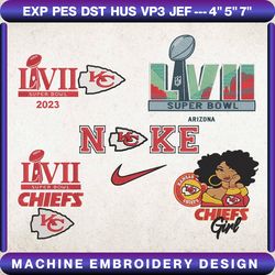 5+ chiefs football logo embroidery bundle, famous football team embroidery bundle, football embroidery bundle, nfl embroidery