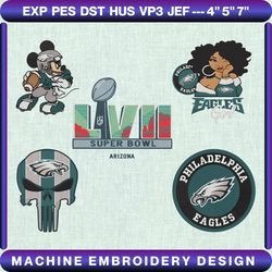 5+ eagles football logo embroidery bundle, famous football team embroidery bundle, football embroidery bundle, nfl embroidery