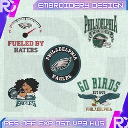 15+ Eagles Football Logo Embroidery Bundle, Famous Football Team Embroidery Bundle, Football Embroidery Bundle, NFL Embroidery