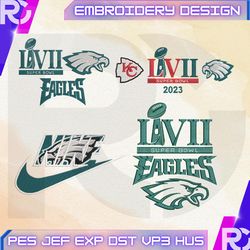 8+ Eagles Football Logo Embroidery Bundle, Famous Football Team Embroidery Bundle, Football Embroidery Bundle, NFL Embroidery