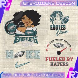 7+ Eagles Football Logo Embroidery Bundle, Famous Football Team Embroidery Bundle, Football Embroidery Bundle, NFL Embroidery