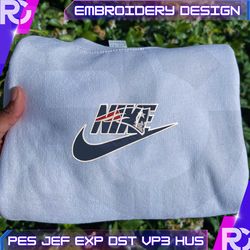 nike nfl new england patriots logo embroidery design, nike nfl logo sport embroidery machine design, famous football team embroidery design, football brand embroidery, pes, dst, jef, files