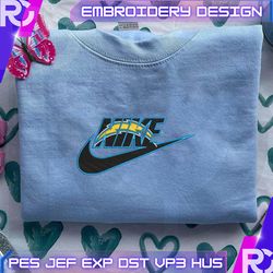 nike nfl los angeles chargers logo embroidery design, nike nfl logo sport embroidery machine design, famous football team embroidery design, football brand embroidery, pes, dst, jef, files