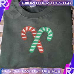 Candy Cane Embroidery Designs, Christmas Embroidery Designs, Merry Xmas Embroidery Designs, Mini Embroidery Design