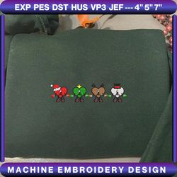 christmas embroidery designs, christmas bad bunny embroidery, una christmas designs, merry xmas embroidery files